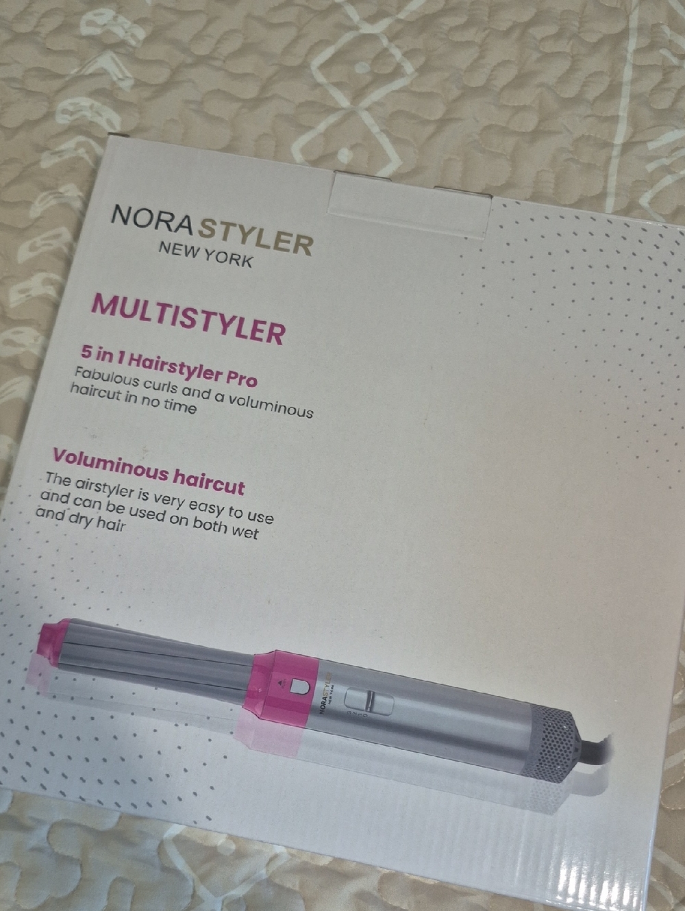 NoraStyler Multistyler 5-in-1 Hair Styler - Pink & Silver (NEVER OPENED)